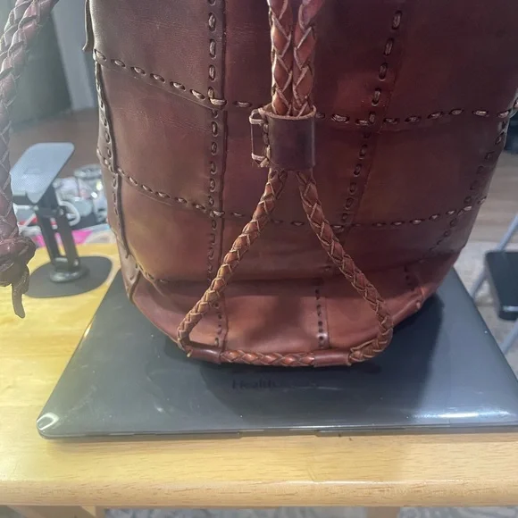 Elegant Vintage Italian Ellepi Brown Leather Tote/Slingback Bag - Picture 2 of 5